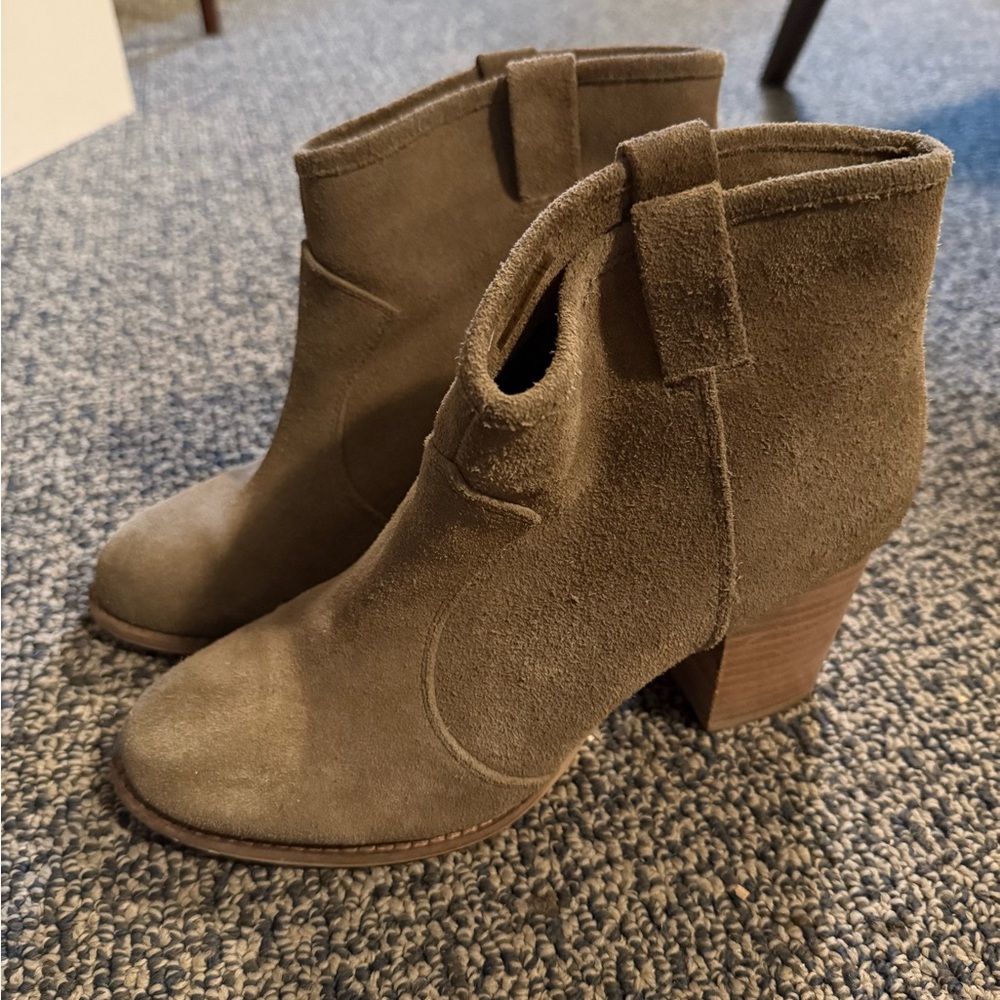 Splendid Suede Ankle Boots western cowgirl booties tan brown